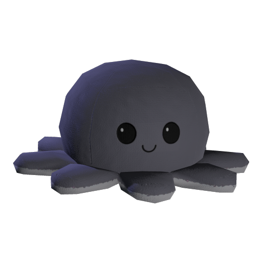 Octopus Plush Grey-White