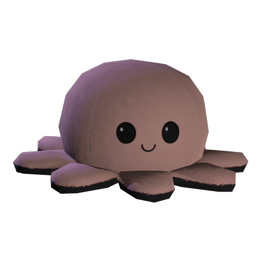 Octopus Plush Pastel Orange